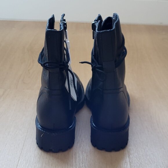 NWOB Geox Hoara Woman Combat Boots Size 37/6.5 - Picture 13 of 14